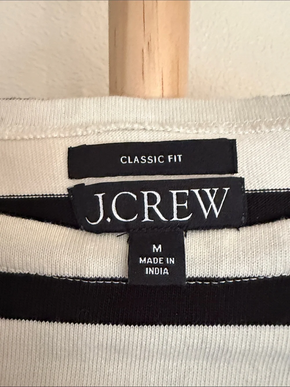 J. Crew 100% Cotton Black and White Boatneck Dress with Gold Buttons
